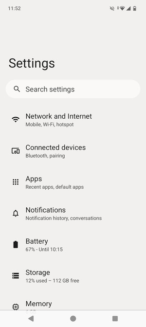 Select Network and Internet