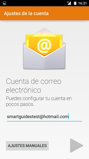 Introduzca su Dirección de correo electrónico y seleccione SIGUIENTE