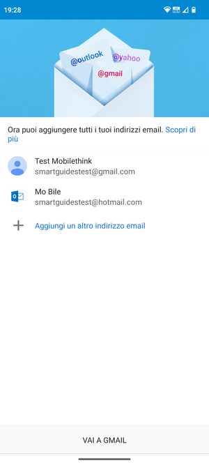 Seleziona VAI A GMAIL