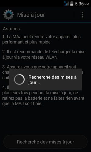 Veuillez attendre la fin de la recherche