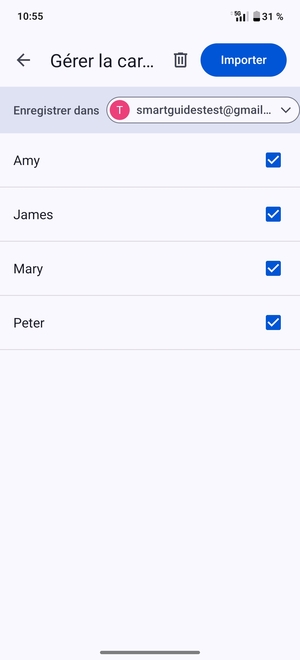 Sélectionnez Importer