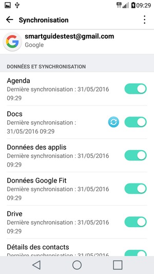 Sélectionnez le bouton du Menu