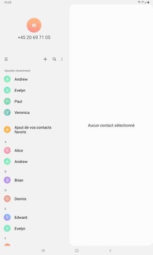 Sélectionnez le bouton du Menu