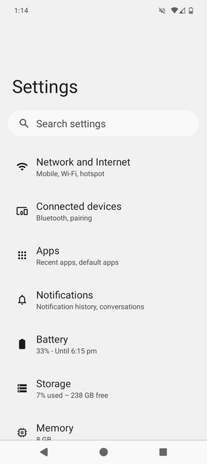 Select Network and Internet