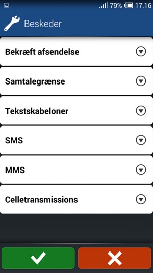 Vælg SMS