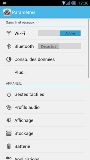 Sélectionnez Plus...