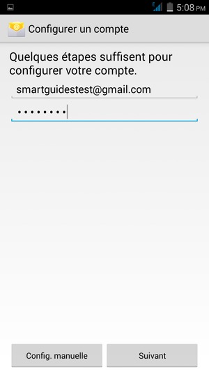 Saisissez votre adresse et votre mot de passe Gmail ou Hotmail. Sélectionnez Suivant