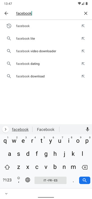 Inserisci il nome dell'app e seleziona Ricerca