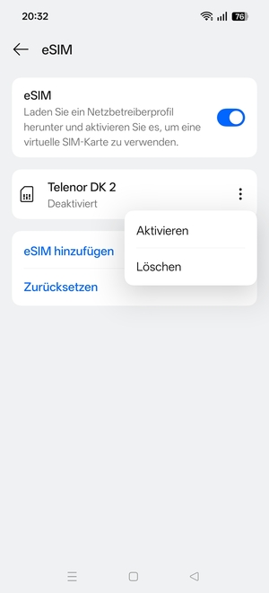 Wählen Sie Aktivieren