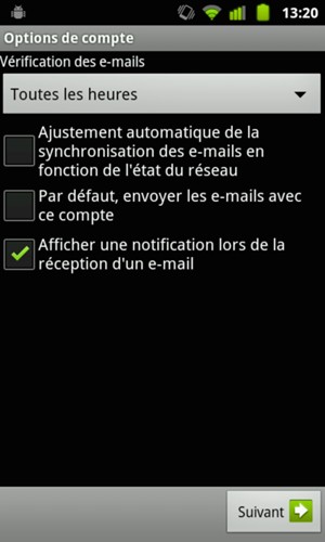 Sélectionnez Suivant