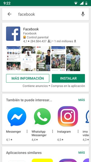 Seleccione la aplicación