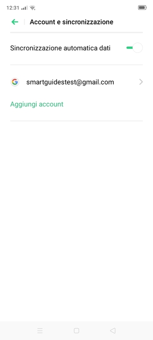 Seleziona il tuo account Google