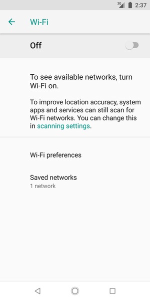 Turn Wi-Fi on