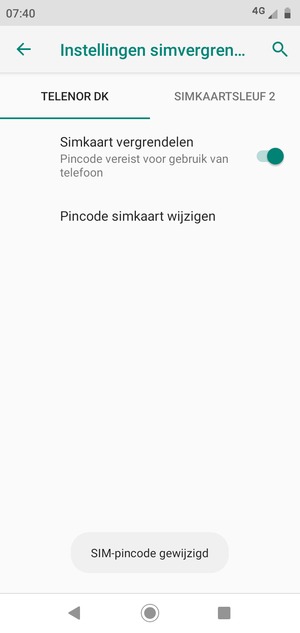 Uw SIM-pincode is gewijzigd