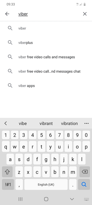 Enter the app name and select Search
