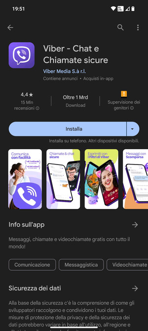 Seleziona Installa