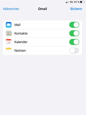 Wählen Sie Sichern