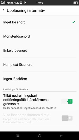 Välj Mönsterlösenord