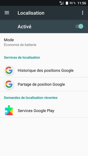 Désactiver le Localisation