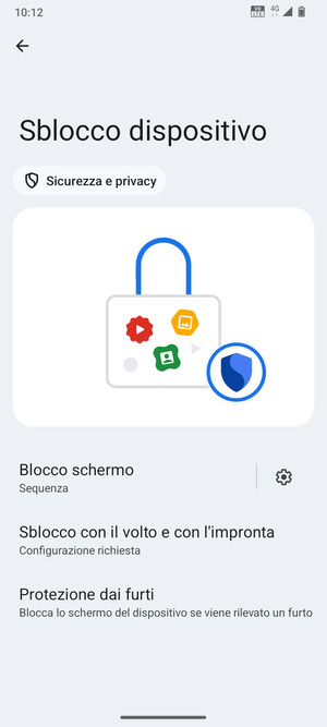 Il tuo telefono è ora protetto dal blocco schermo