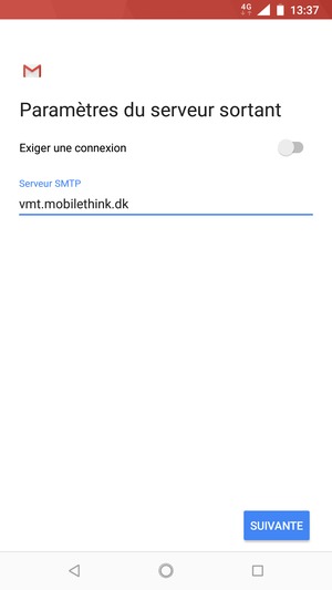 Désactiver le Exiger une connexion et sélectionner SUIVANTE