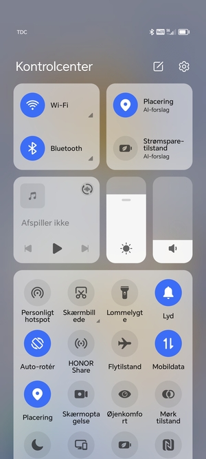 Slå Wi-Fi og Bluetooth fra