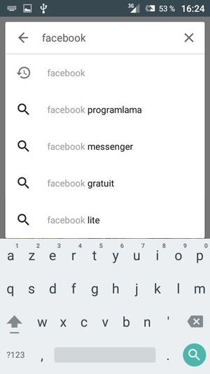 Saisissez le nom de l'appli et sélectionnez Rechercher