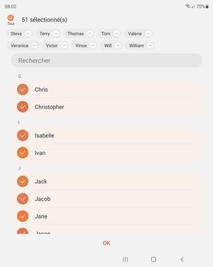 Sélectionnez OK