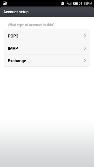 Select POP3 or IMAP
