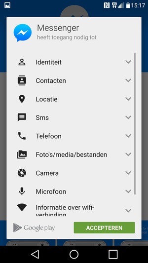 Selecteer ACCEPTEREN
