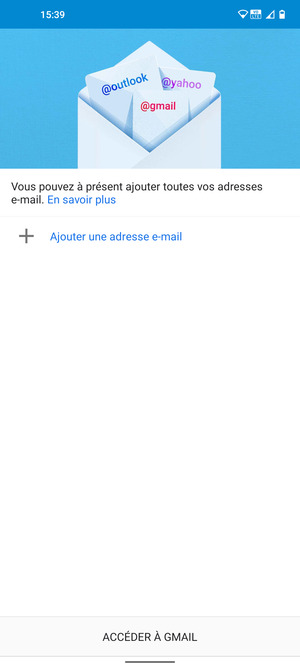 Sélectionnez Ajouter une adresse e-mail