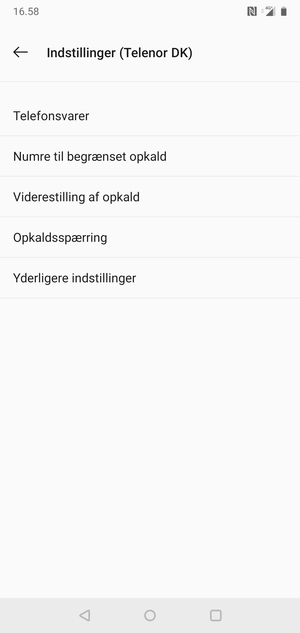 Vælg Telefonsvarer