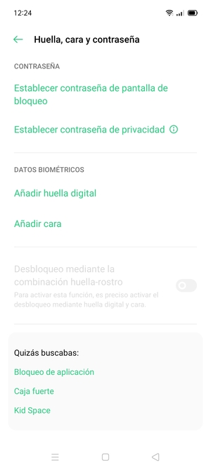 Seleccione Establecer contraseña de pantalla de bloqueo