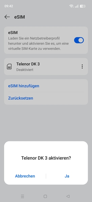 Wählen Sie Ja