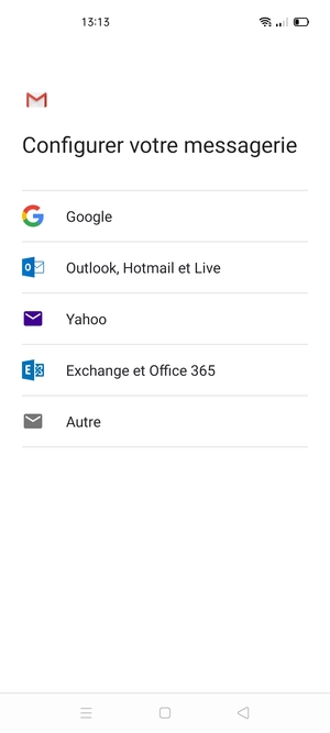 Sélectionnez Exchange et Office 365
