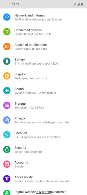 Scroll to and select Location