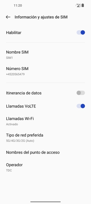 Para cambiar la red en caso de problemas de conectividad, seleccione Operador
