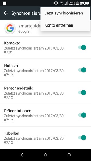 Wählen Sie Jetzt
synchronisieren