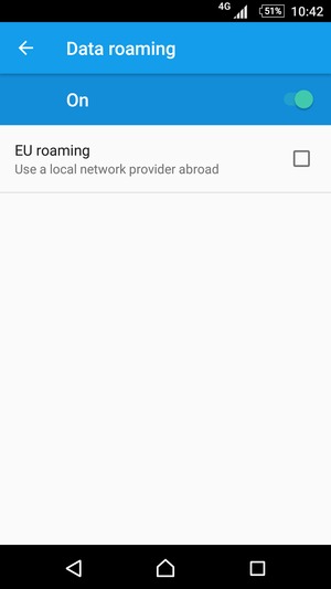 Turn Data roaming on or off