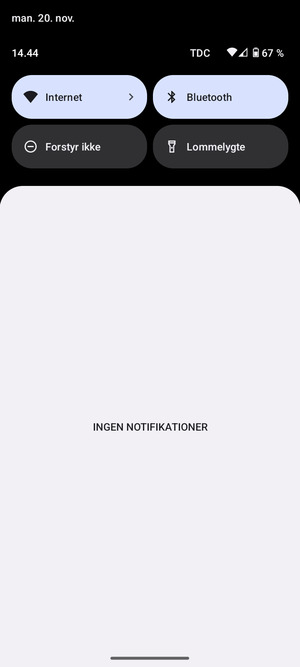 Aktiver topmenuen igen