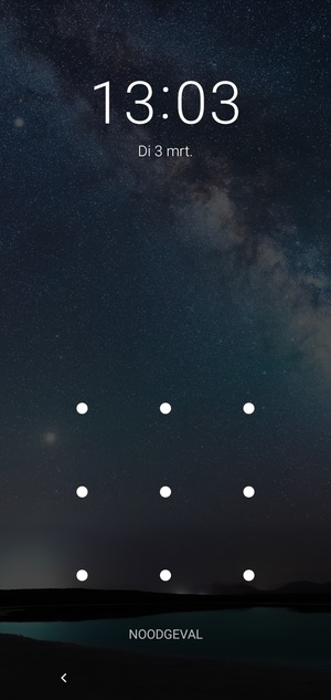 Uw telefoon is nu beveiligd met een schermvergrendeling