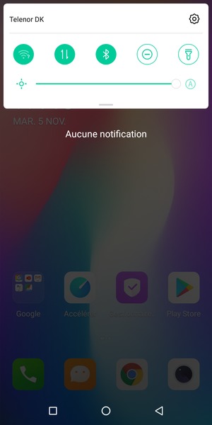 Déroulez à nouveau le menu du haut