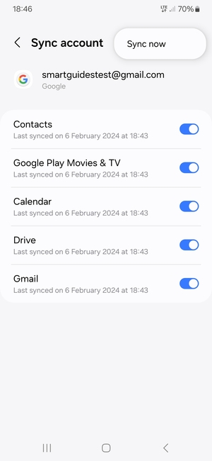 Select Sync now