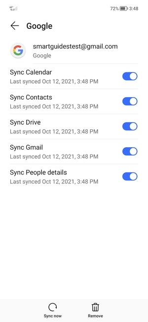 Select Sync now