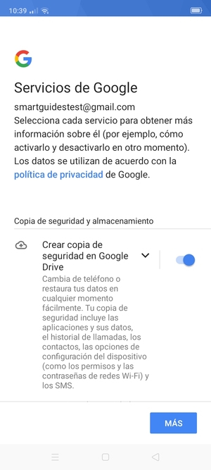Seleccione MÁS