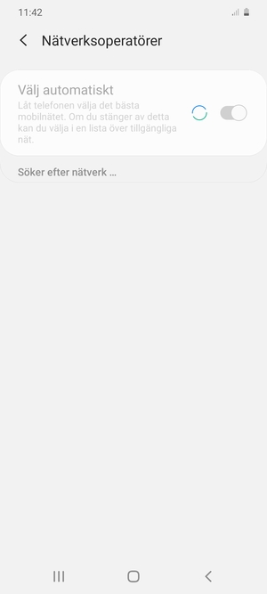 Vänta på att sökningen avslutas