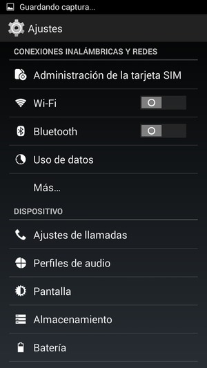 Para cambiar la red en caso de problemas de conectividad, vuelva al menú Ajustes y seleccione Más...