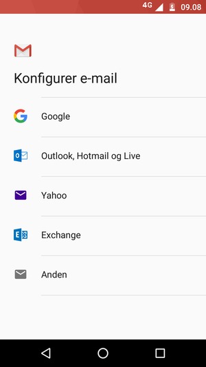Vælg Outlook, Hotmail og Live