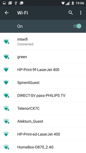 You are now connected to the Wi-Fi network
