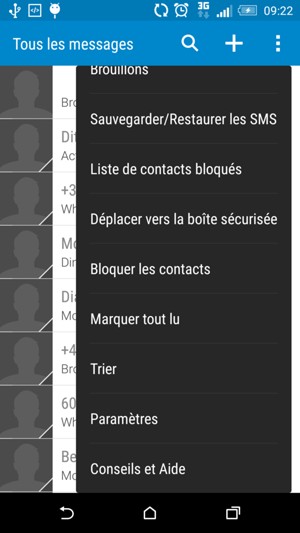 Sélectionnez Paramètres